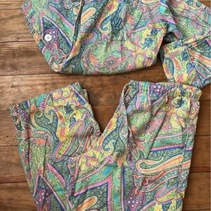 Ralph Lauren Multicolor Paisley Pajama Set